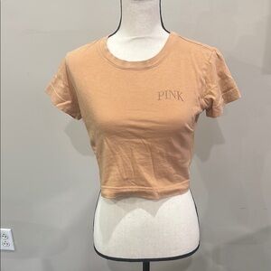 PINK Victoria's Secret Women's Tan Crop Top